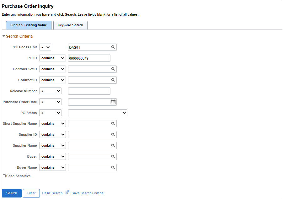 Purchase Order Activity Summary