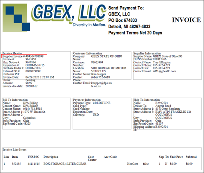 Naming Conventions for Vouchers without Unique Invoice Numbers